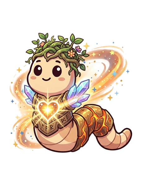 Wormy in the legendary First Burrower regalia